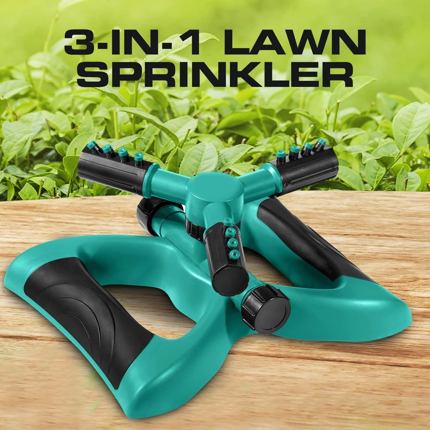 Sprinkler, Sprinklers for Yard Large Area, Rotating Lawn Sprinkler, Powerful and Even Watering for Lawns and Gardens, Water Sprinkler, Green