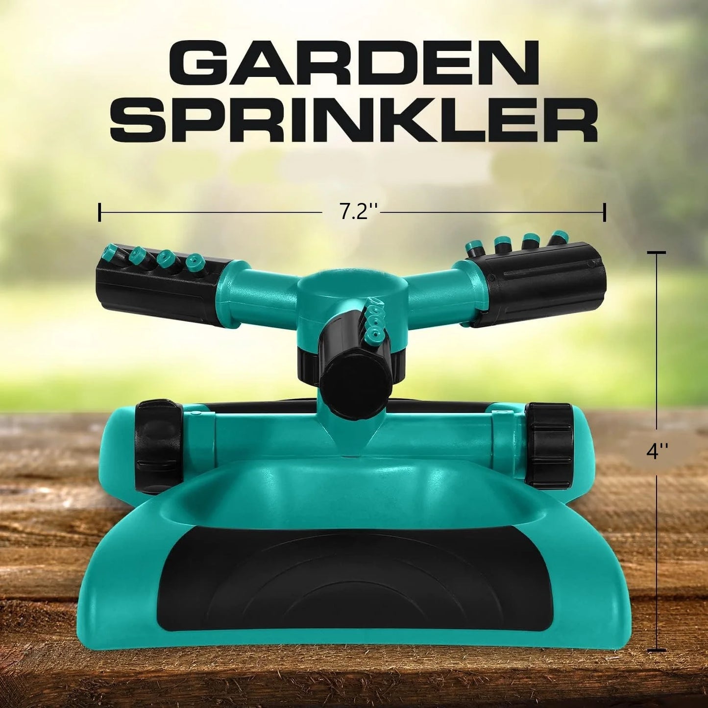 Sprinkler, Sprinklers for Yard Large Area, Rotating Lawn Sprinkler, Powerful and Even Watering for Lawns and Gardens, Water Sprinkler, Green