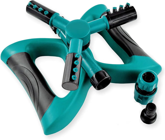 Sprinkler, Sprinklers for Yard Large Area, Rotating Lawn Sprinkler, Powerful and Even Watering for Lawns and Gardens, Water Sprinkler, Green